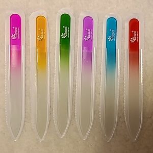 RED- Professional Hard Glass Nail File - Crystal Nail File